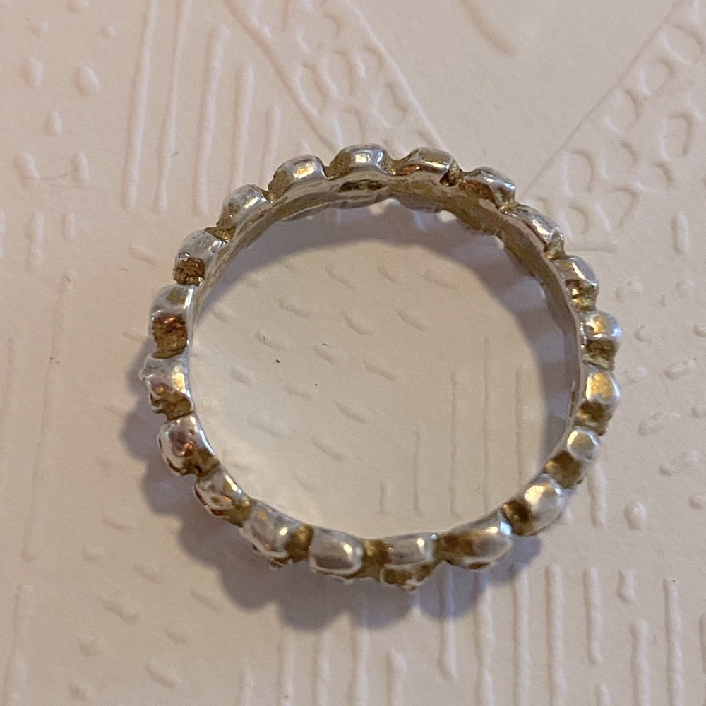 Antique skull eternity band Silver - Picture 4 of 7